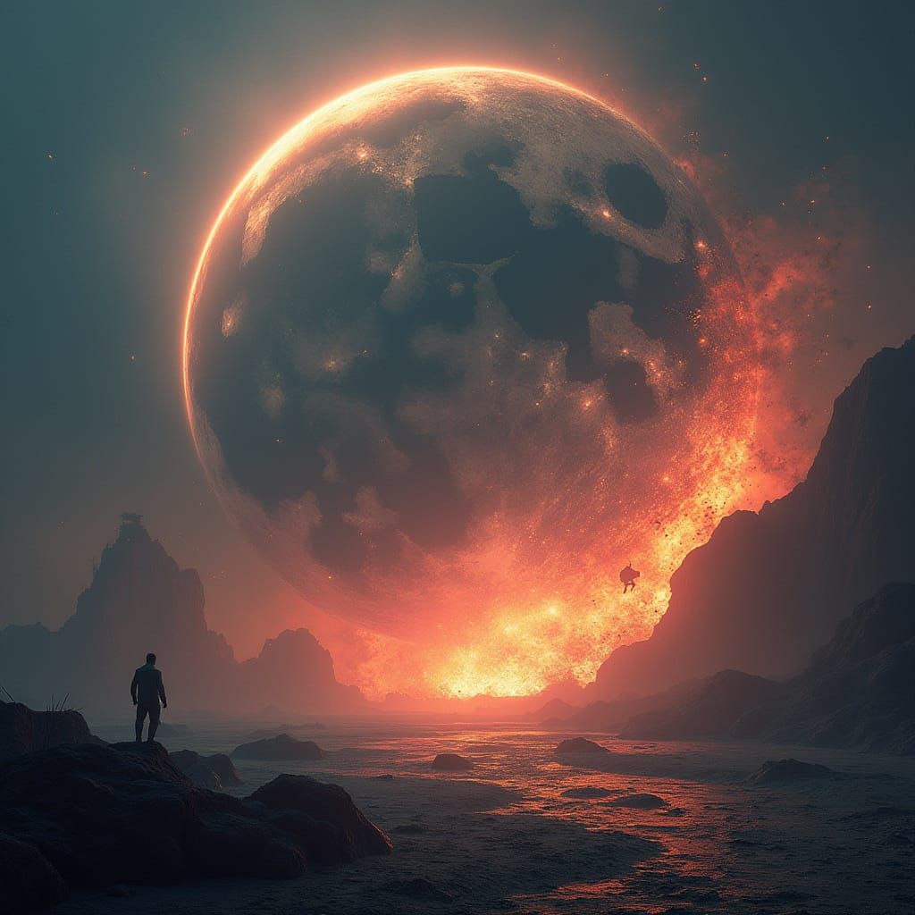 Moonfall: Earth Shattering Cataclysm in Cyberpunk Style