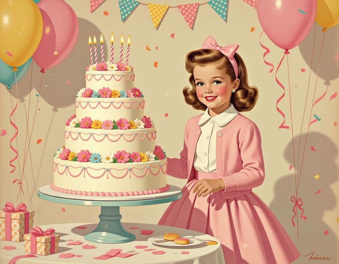 Vintage Birthday Party in Nostalgic Americana Style