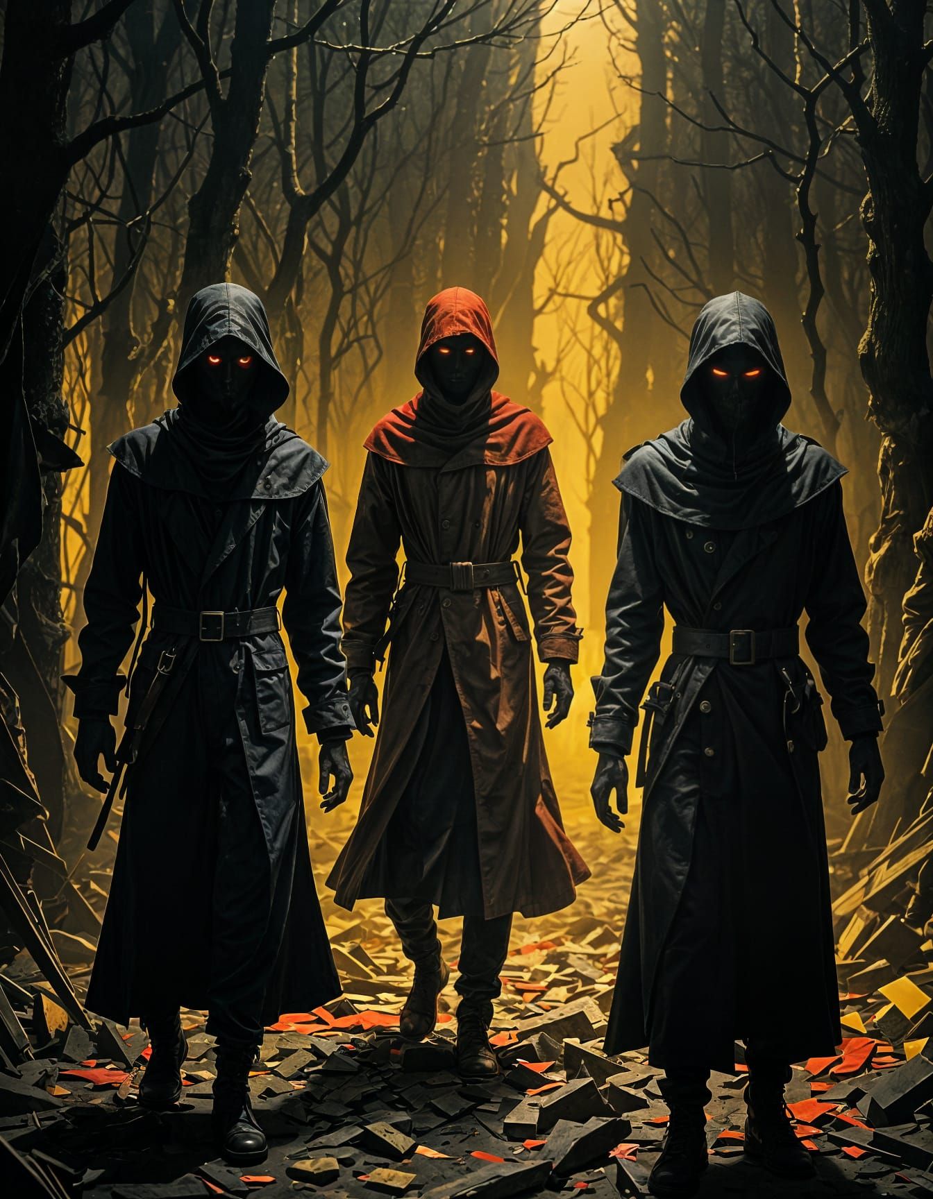 Eerie Shadows and Ominous Lighting in High Detail