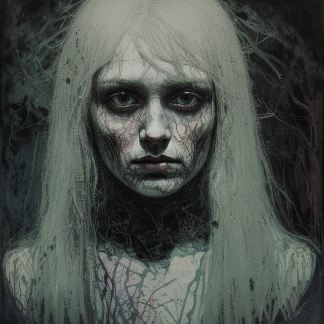 Mysterious Gothic Figure in Haunting Chiaroscuro