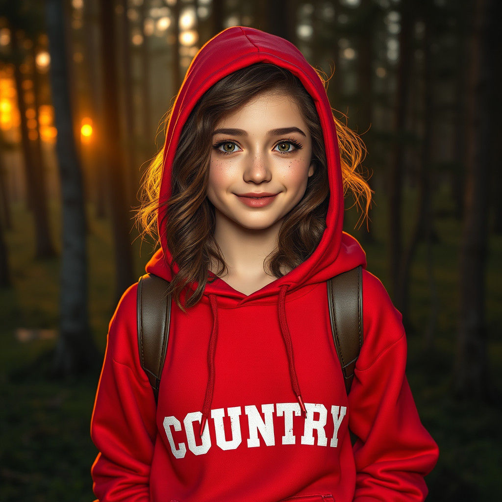 Teen Girl in Forest: Fantasy Concept Art