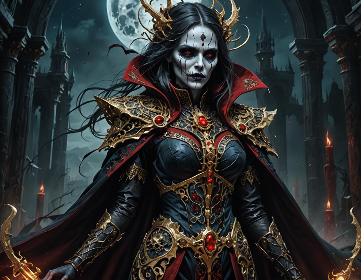 Goddess of Death in Hyperrealistic Fantasy Style