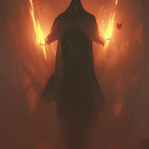 Sinister Death Lord in Dark Fantasy Style