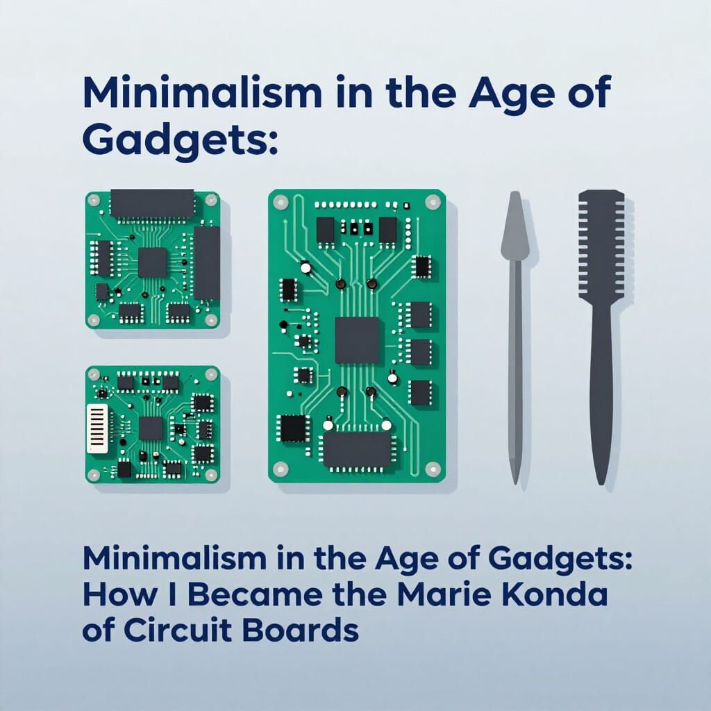 Minimalist Circuit Board Organization in Flat Design Style