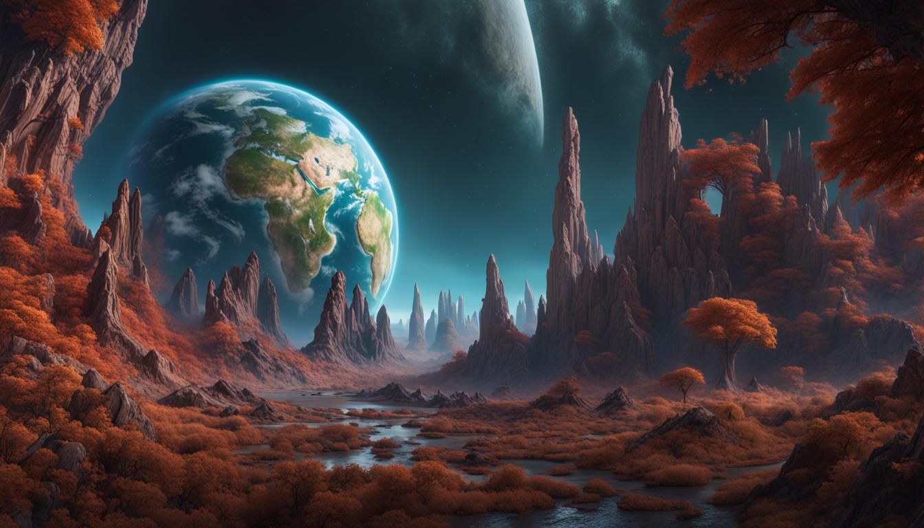 Fantastical Planet Earth Concept Art in Deep Color