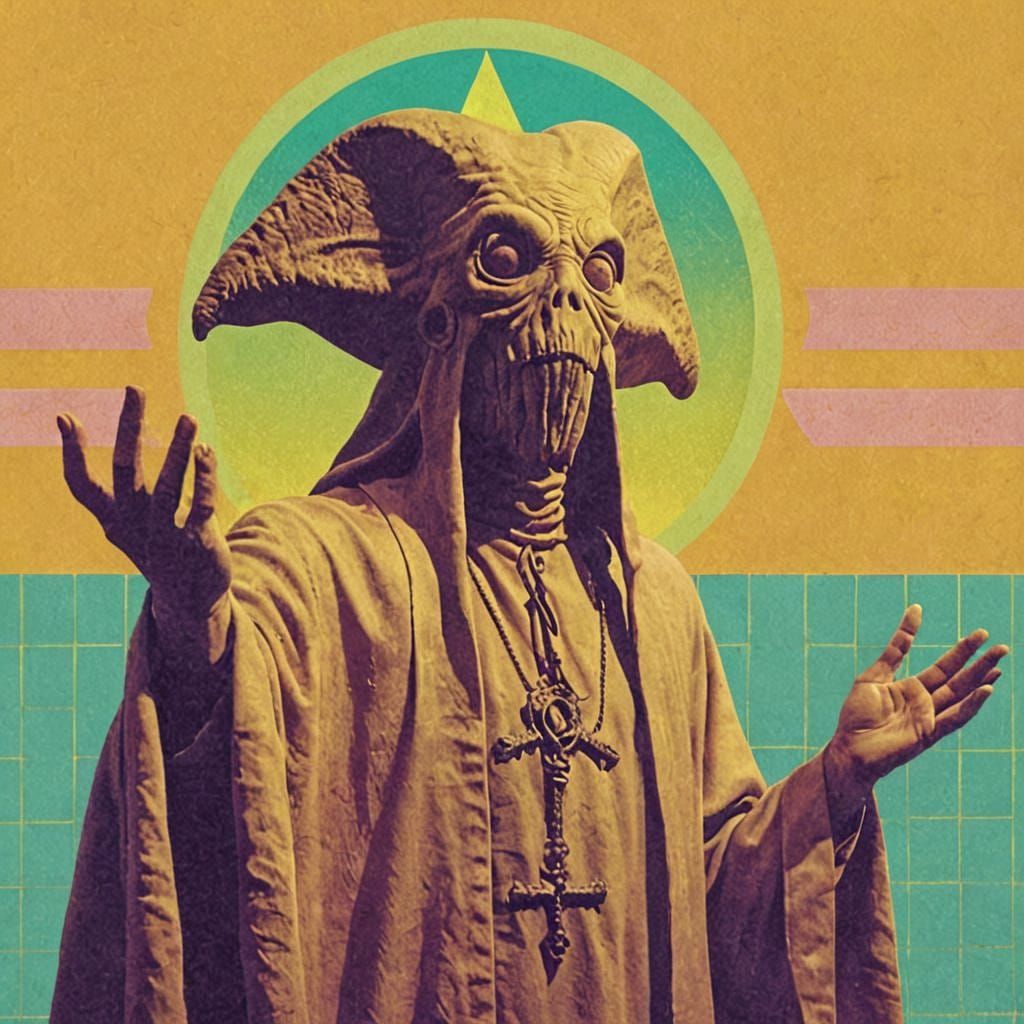 Folk Horror Cultist in Pop Surrealism Style