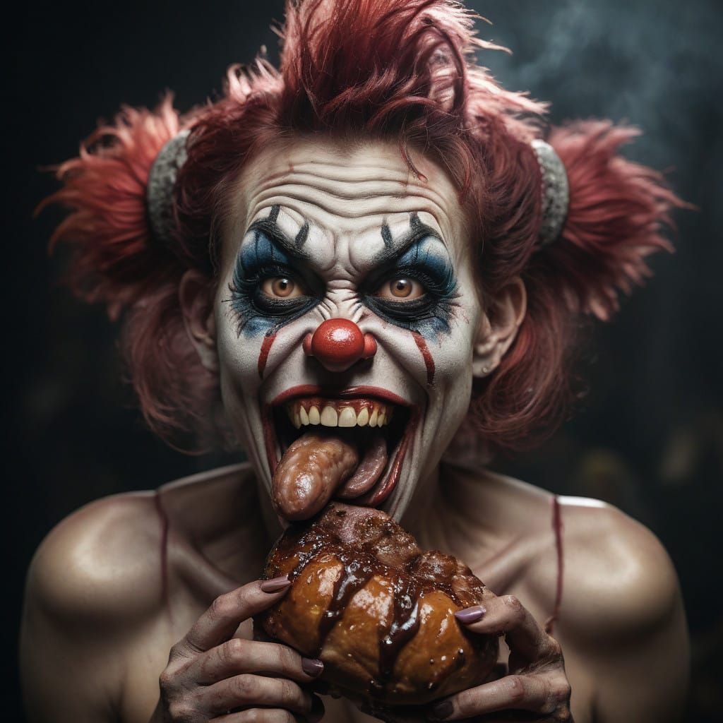 Cyberpunk Burlesque Zombie Dancer in Close-up