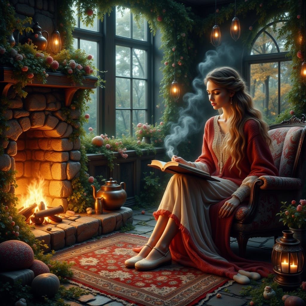 Enchanted Cottage Retreat in Hyperrealistic Detail