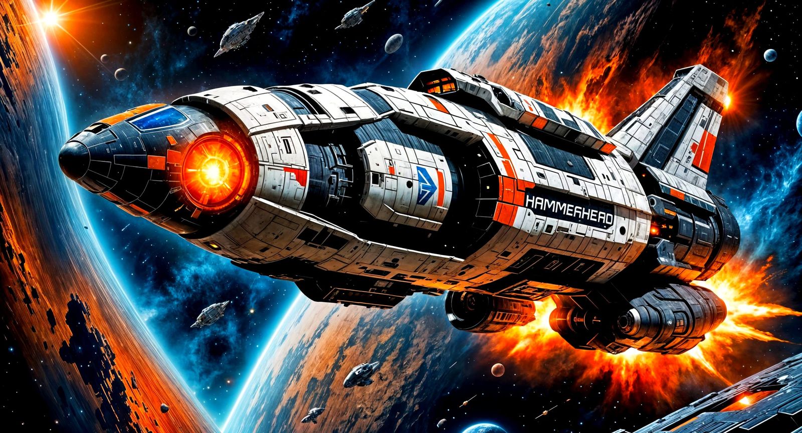 Mass Effect Inspired Spaceship Speeds Through Cosmic Landsca...