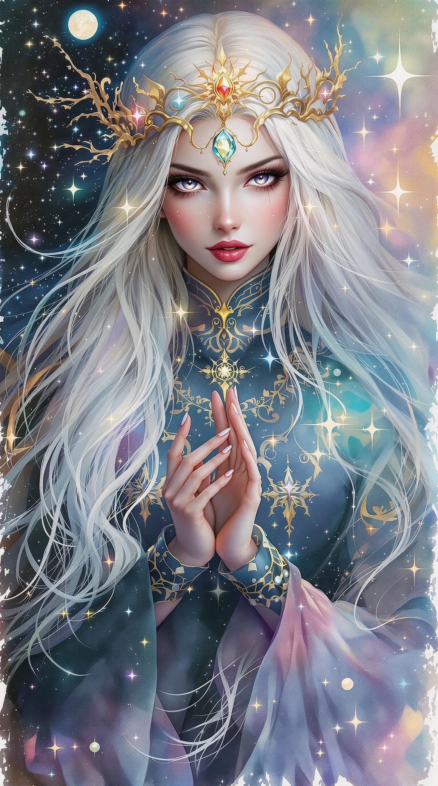 Enchanting Sorceress in Whimsical Fantasy Art