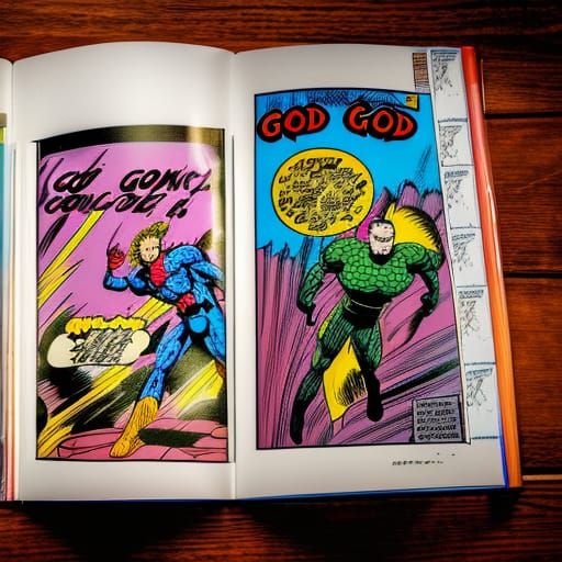 Comic Book Cover: God, Professional Photo