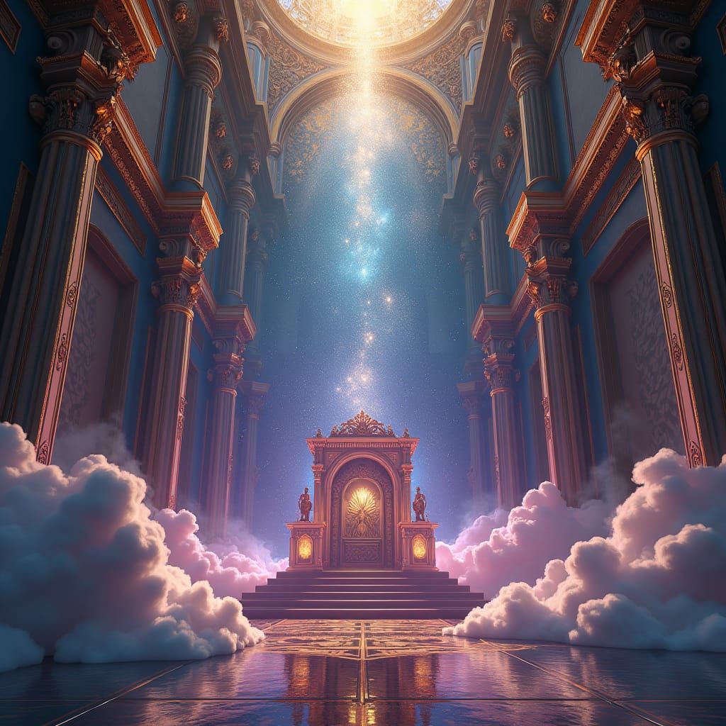 Heavenly Throne Room with Baroque Architecture