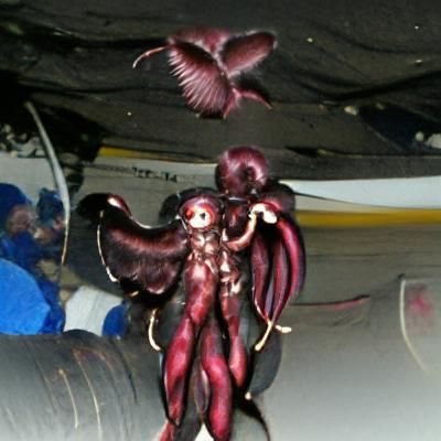 Red Humanoid with Wings and Tentacles