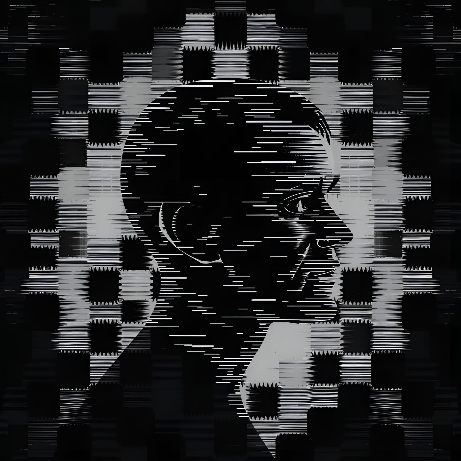 Fractured Cyberpunk Portrait