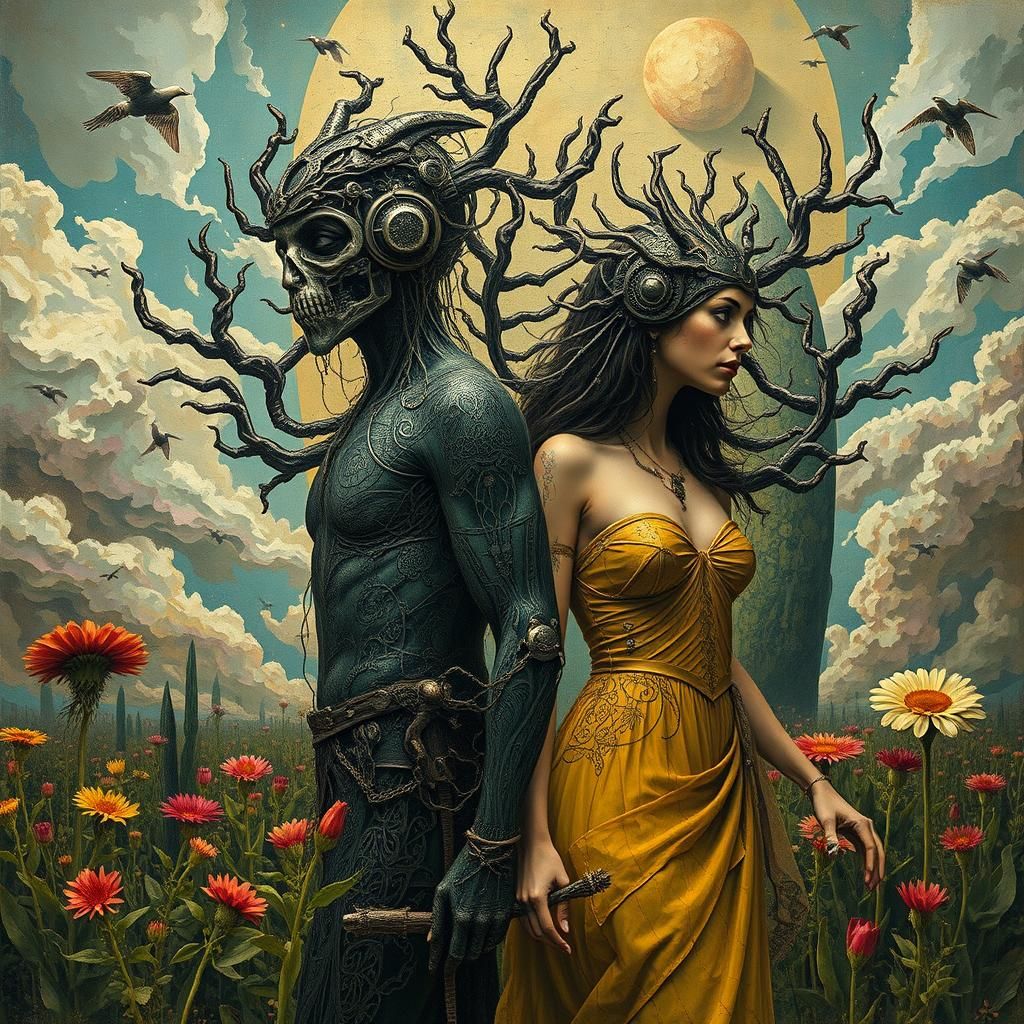 Adam and Eve in Eden, Heavy Metal Art