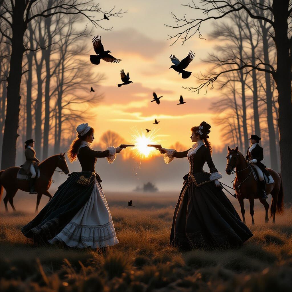 In the 18th century two countess fight a pistol duel in the ...