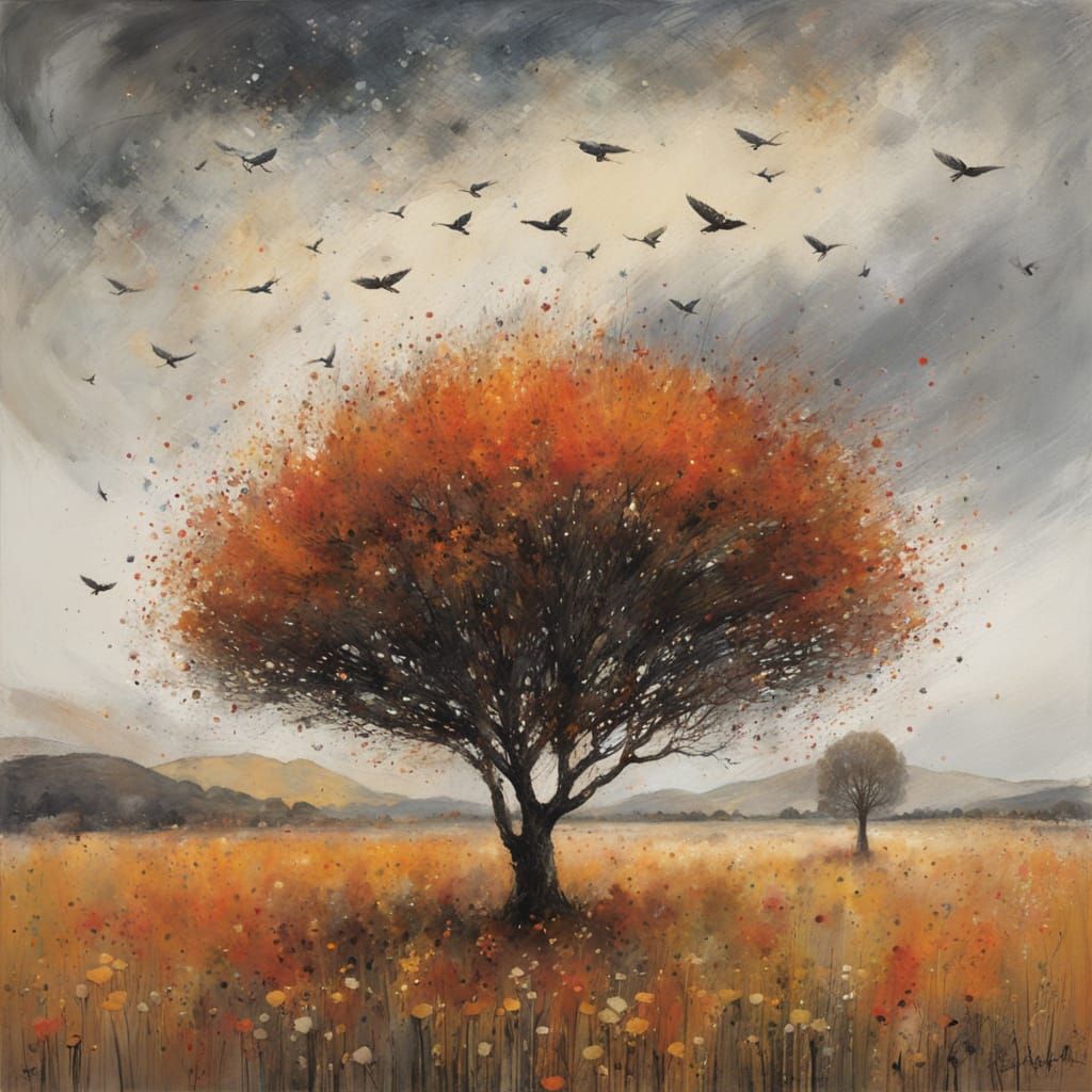 Whimsical Fire Elementals in Watercolor Style