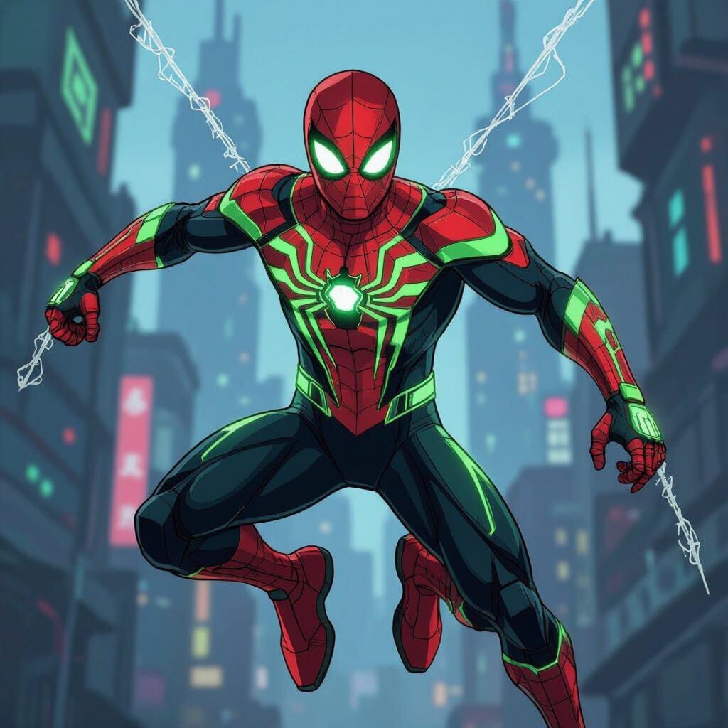 Spider-Man Reimagined with Omnitrix Tech in Ben 10 Style