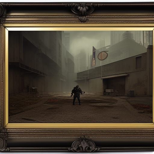 Apocalyptic Police Station: Cinematic Digital Matte Painting