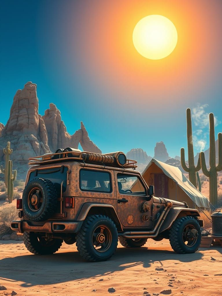 Steampunk Oasis in the Desert