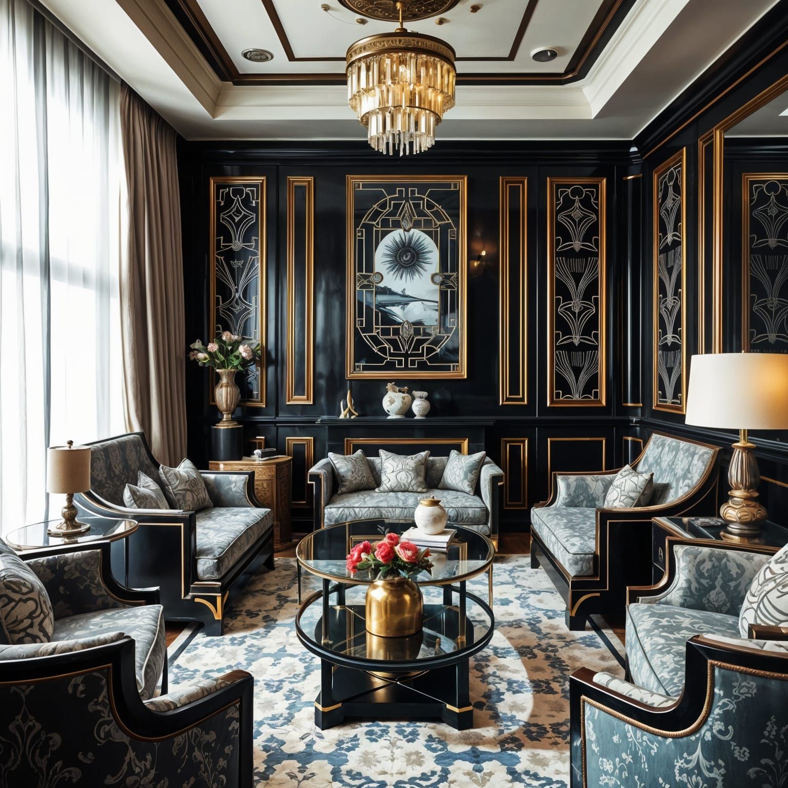 Art Deco Interior with Geometric Furniture