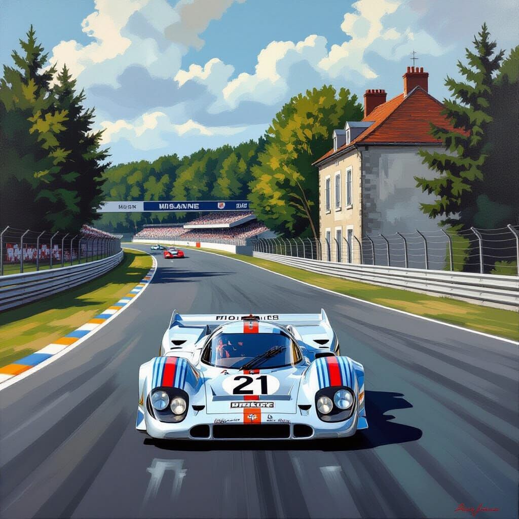 1970 Porsche 917LH Martini Racing Car Painting