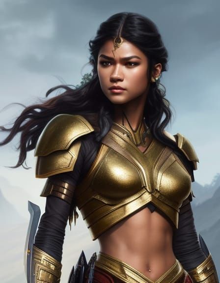 Zendaya as Warrior Girl from the Southern Lands