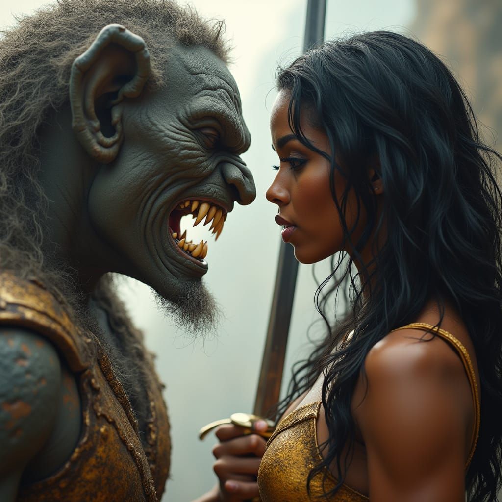Warrior Goddess Kelly Rowland Battles Ogre in Studio Photo S...