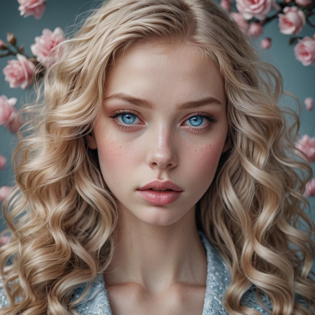 Hyperrealistic Portrait of a Woman with Light Features