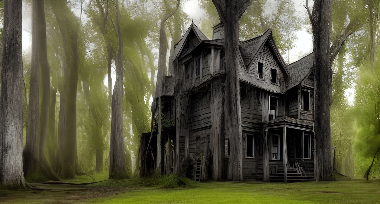 A house in the trees 4k