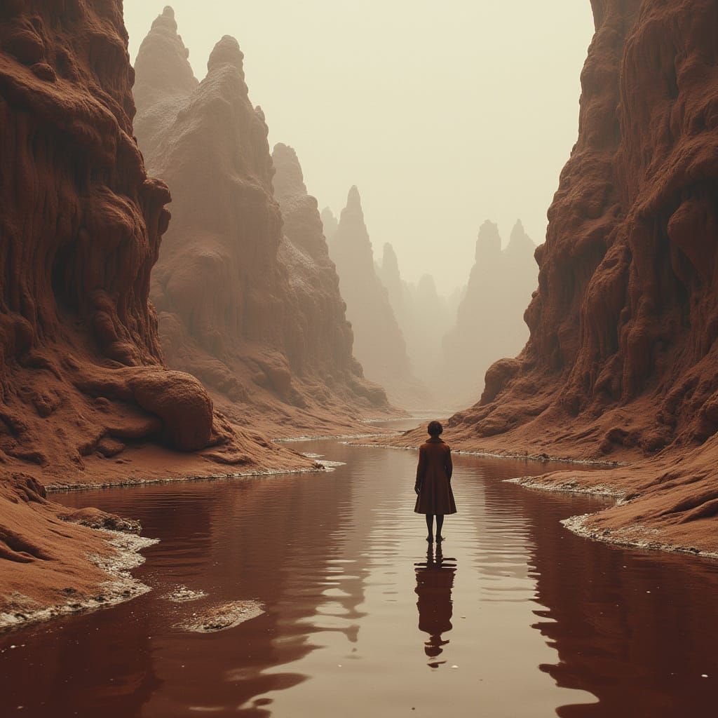 Chocolate River Confectionery Dreamscape in Hyperrealism