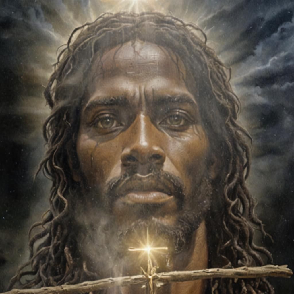 Enhanced African Jesus Portrait