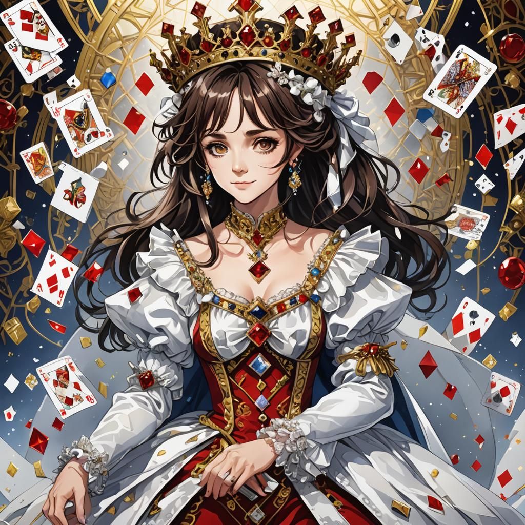 Queen of Diamonds in Anime Style