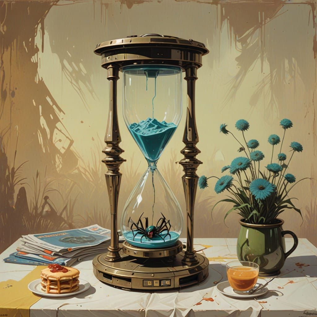 Alien Spider Bug Votes with Confidence, Surrounded by Interg...