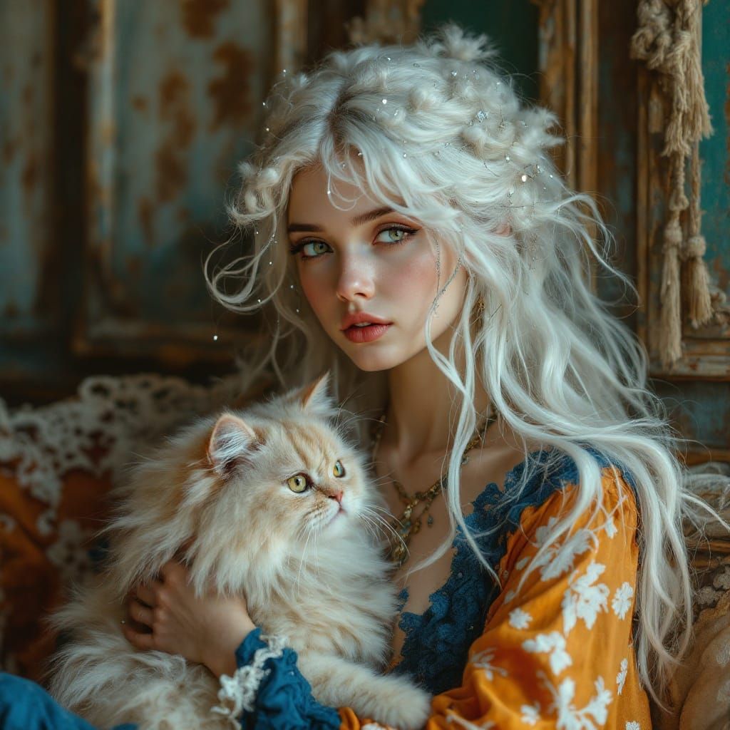 Whimsical Woman in a Fantastical Realm