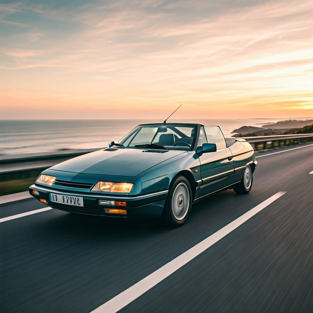 Citroën XM Roadster Races Down Coastal Highway