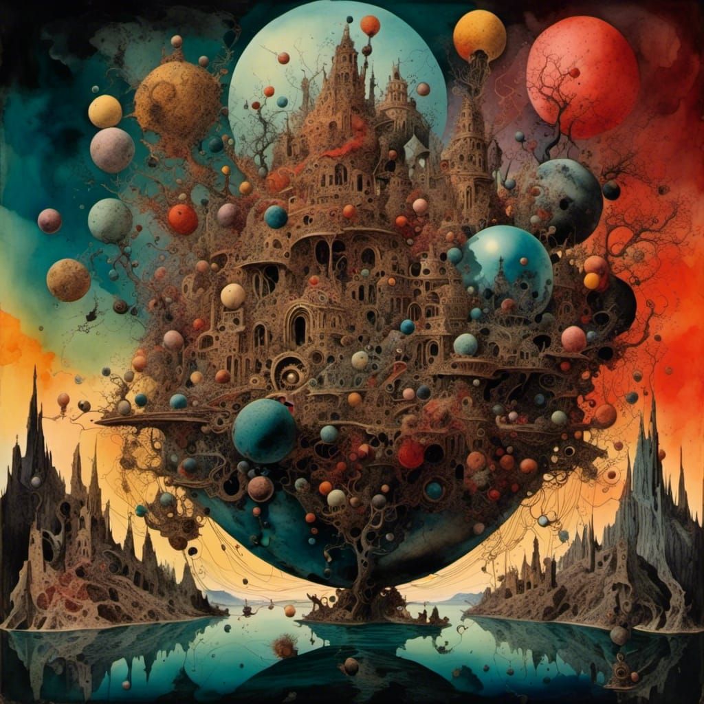 <lora:Chroma Scape:1.0>  "Je me souviens des mouvements hésitants de mes rêves/hold tight,professional photography deep ...