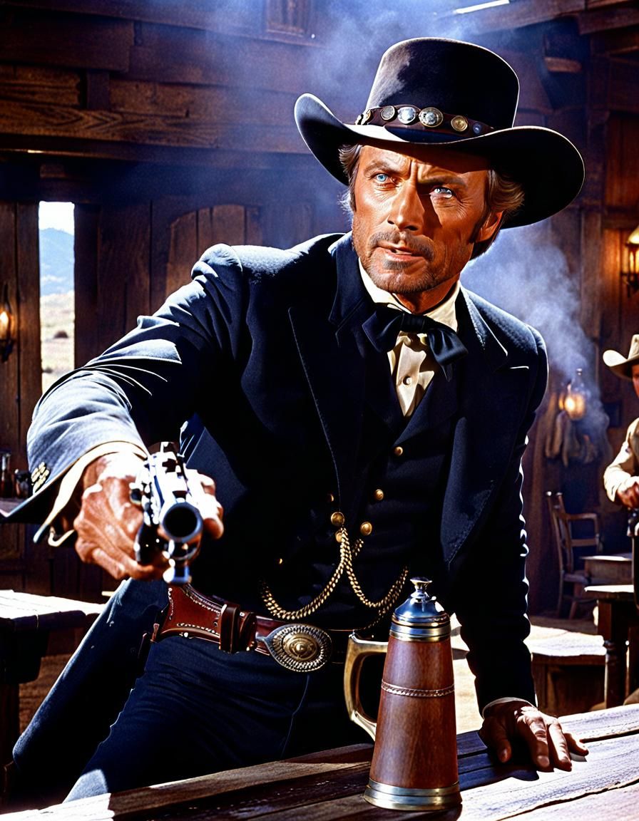 Terrence Hill as Trinity: Saloon Tankard Shot