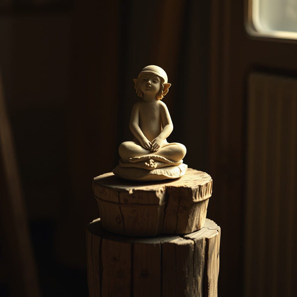 Earthy Clay Sculpture in Cinematic Lighting