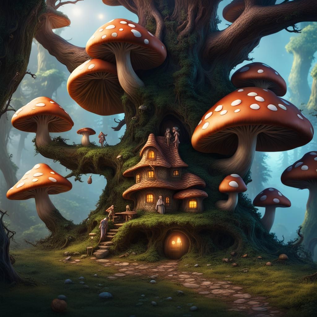 Fairies Living in Trees: Fantasy Concept Art