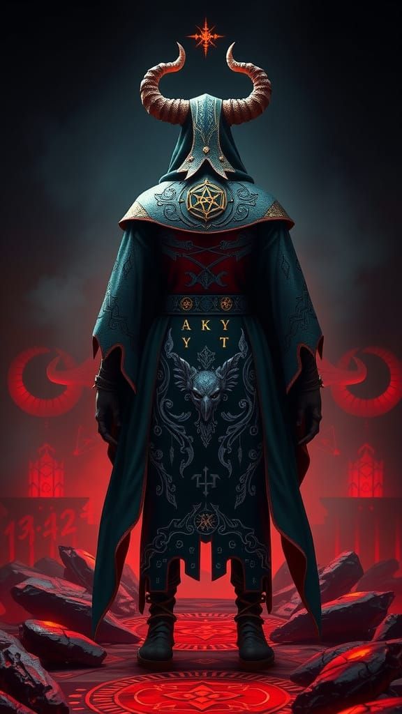 Ethereal Wizard Robe in Infernal Aesthetic