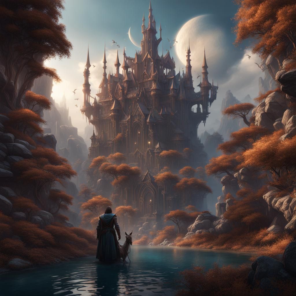 Seeker in Detailed Matte Painting Style