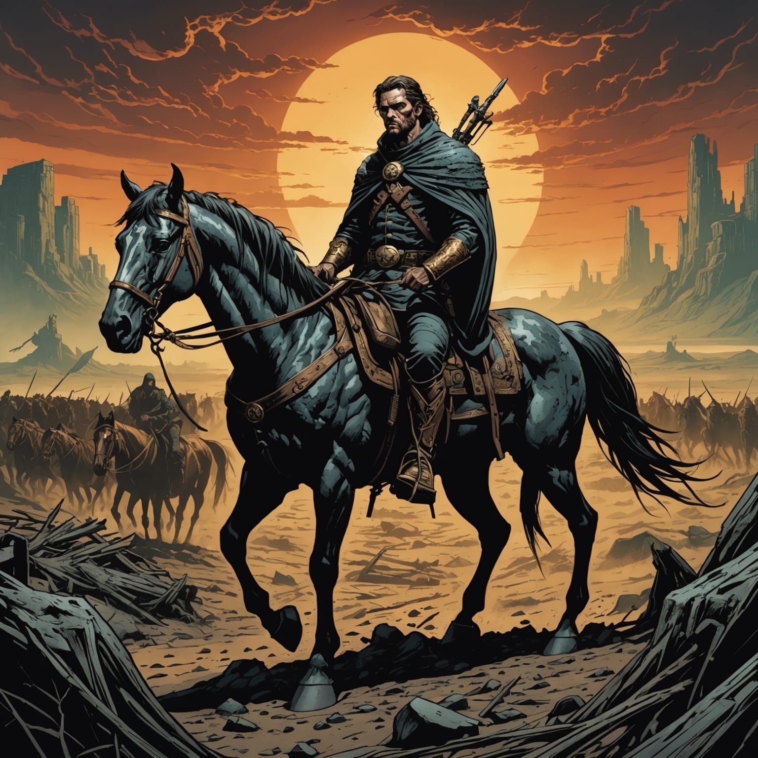 Famine Rides Through a Rotten Plain