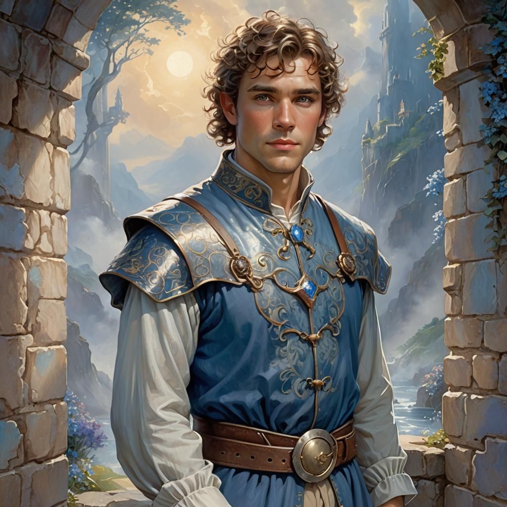 Half-Elf in Ethereal Mist, Fantasy Digital Art