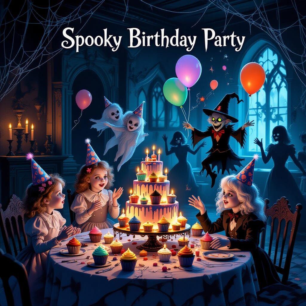 Spooky Birthday Party in Gothic Mansion