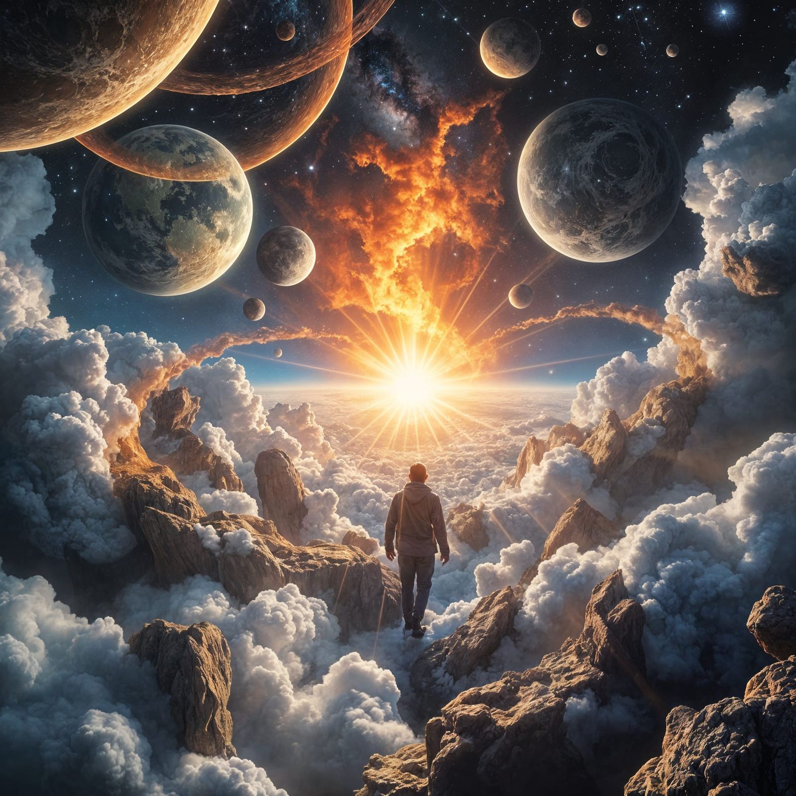 Cosmic Odyssey in Vibrant Hues