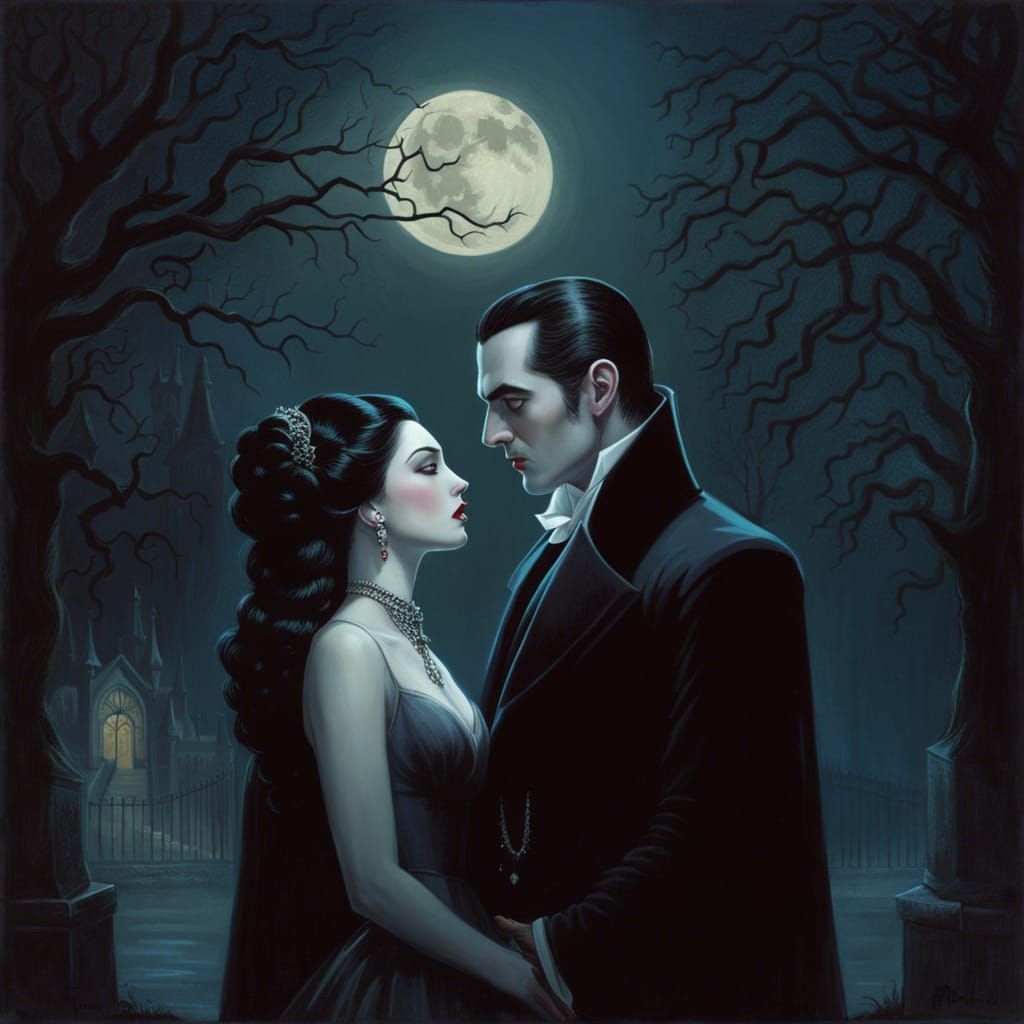 Moonlit Embrace: Dracula and Mina, a Gothic Romance
