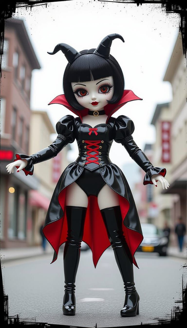 Gothic Vampire Doll Rampage in the City