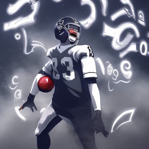 Raiders Quarterback in Studio Ghibli Anime Style