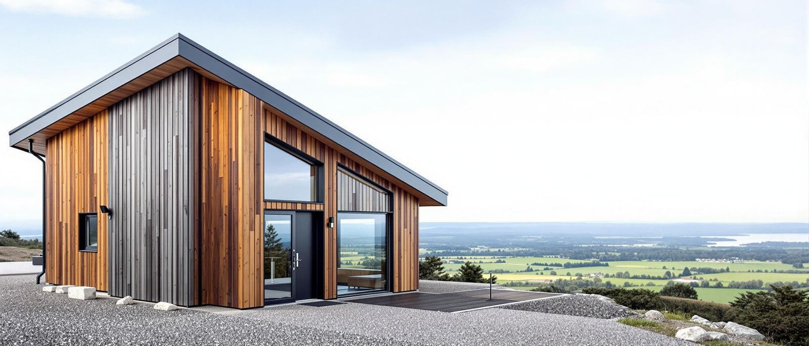 Modern Hillside Abode with Wooden and Metal Accents